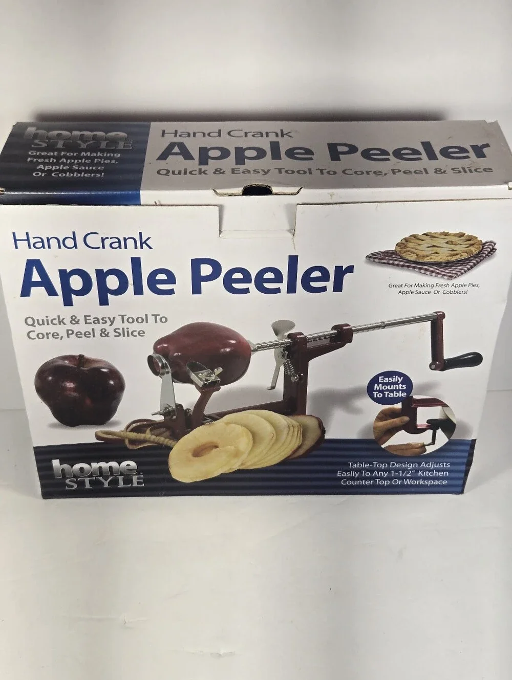 Hand Crank Apple Peeler by Home Style Easy Tool To Core, Peel, And Slice Apples